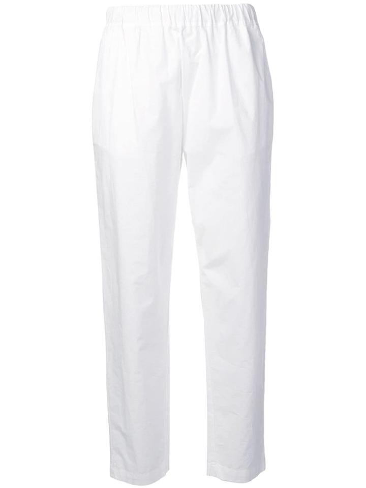 Erika Cavallini Tapered Cropped Trousers - White