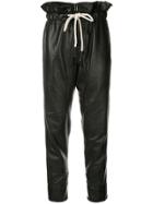 Bassike Leather Paper Bag Trousers - Black