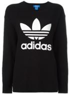 Adidas Originals Logo Knit Sweater, Women's, Size: 46, Black, Wool
