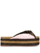Fendi Twist Detail Platform Slides - Pink