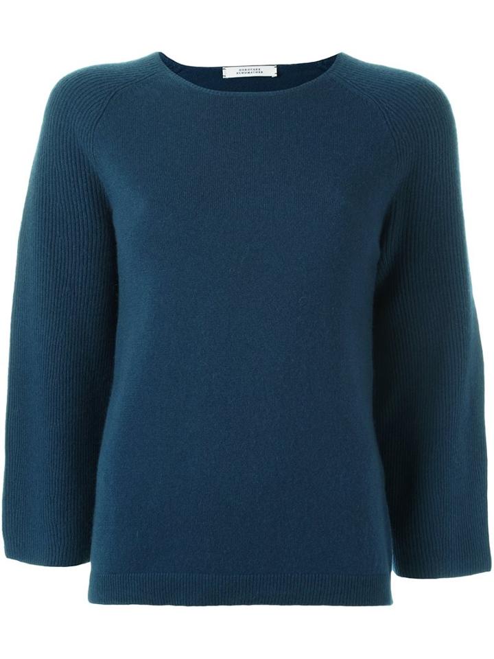 Dorothee Schumacher Bell Sleeve Sweater, Women's, Size: 2, Blue, Cashmere