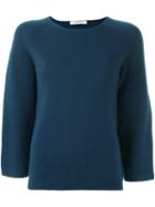 Dorothee Schumacher Bell Sleeve Sweater, Women's, Size: 2, Blue, Cashmere