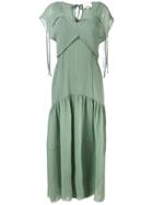 3.1 Phillip Lim Cutout Textured Silk Dress - Green
