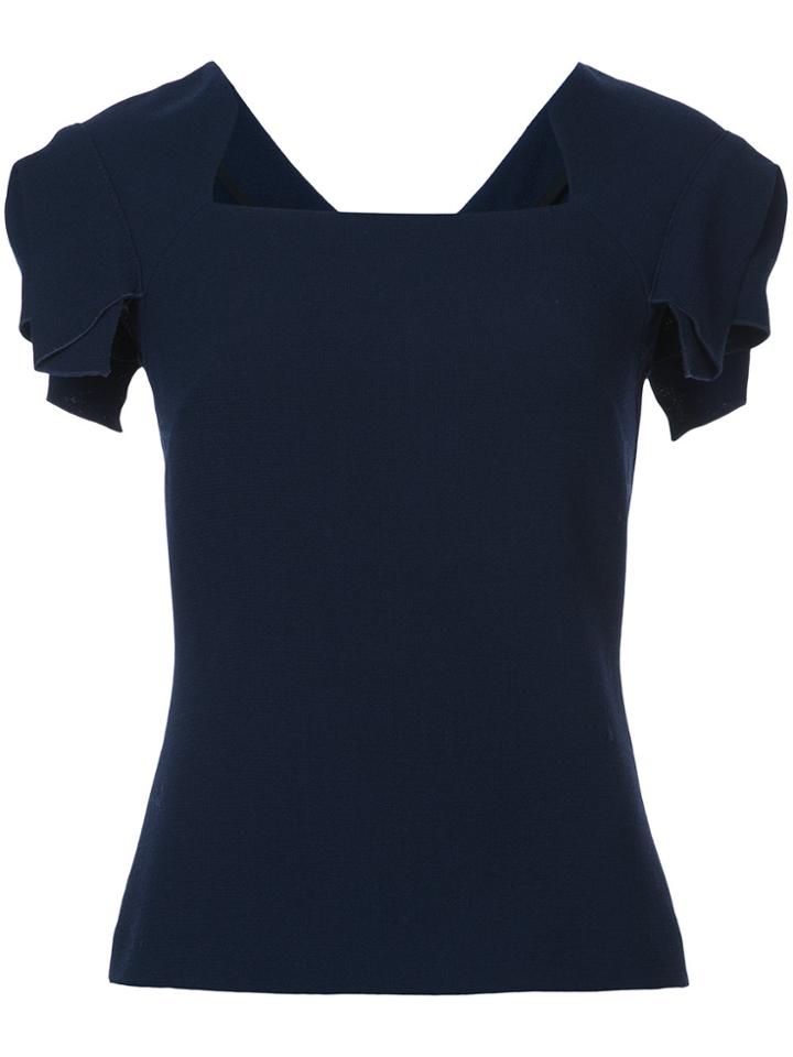 Roland Mouret Folded Sleeves Blouse - Blue