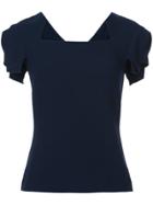 Roland Mouret Folded Sleeves Blouse - Blue