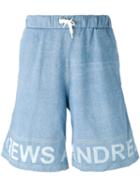 Andrea Crews Frayed Sweatpants, Men's, Size: Large, Blue, Cotton
