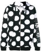 Moschino Hooded Polka Dot Jacket - Black