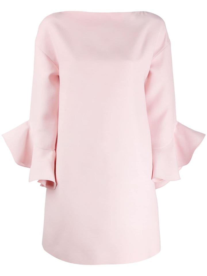 Valentino Ruffled Sleeve Mini Dress - Pink