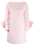 Valentino Ruffled Sleeve Mini Dress - Pink