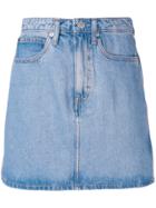 Calvin Klein Jeans Denim Mini Skirt - Blue