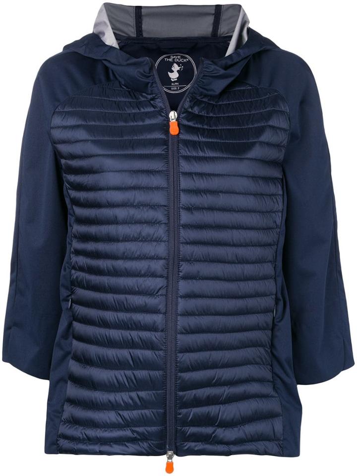 Save The Duck Hood Padded Jacket - Blue