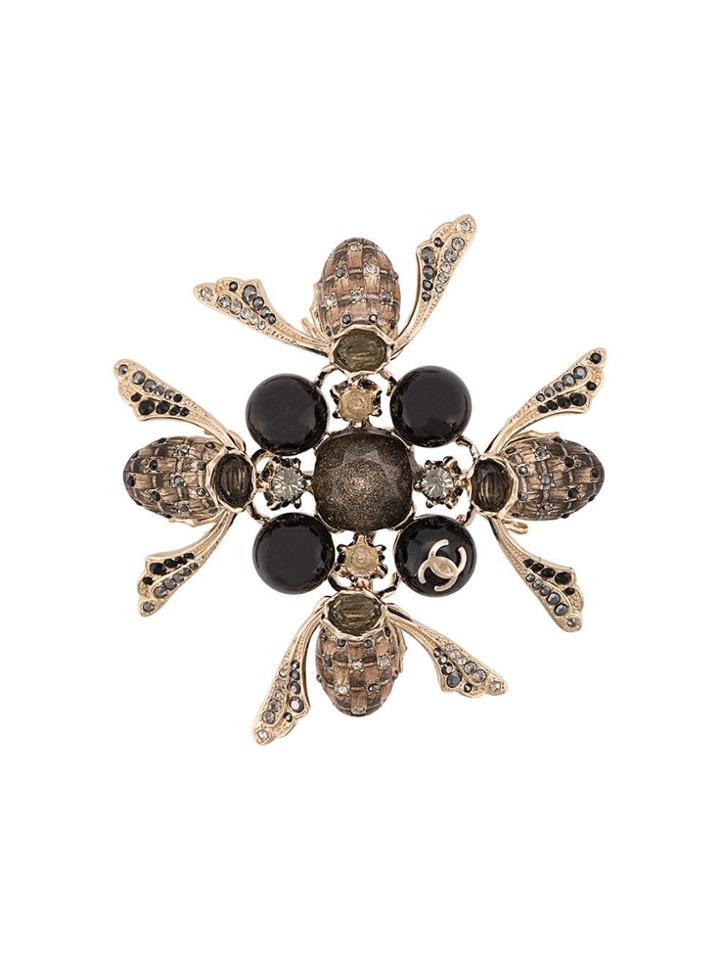 Chanel Vintage Insect Pin Brooch - Silver