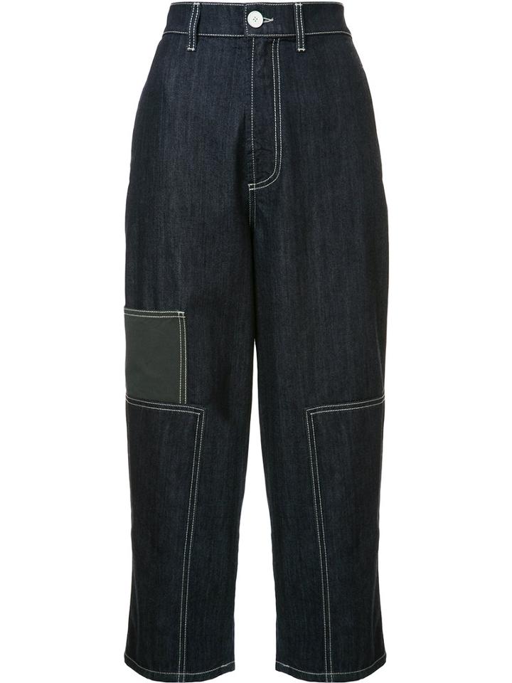 Marni - Cropped Denim Trousers - Women - Cotton/linen/flax/cashmere - 42, Blue, Cotton/linen/flax/cashmere