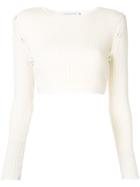 Christopher Esber Cropped Sweater - Neutrals