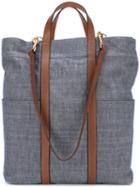 Mismo - Denim Tote Bag - Men - Cotton/leather - One Size, Blue, Cotton/leather