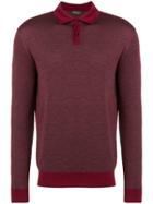 Loro Piana Patterned Long-sleeve Polo Shirt - Pink & Purple