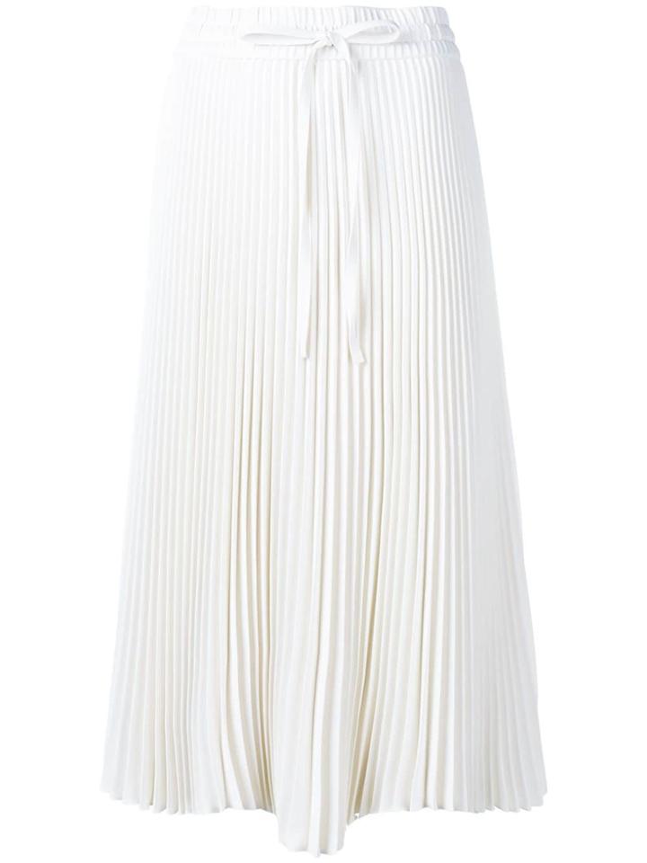 Red Valentino Pleated Drawstring Skirt - White
