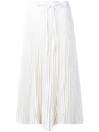 Red Valentino Pleated Drawstring Skirt - White