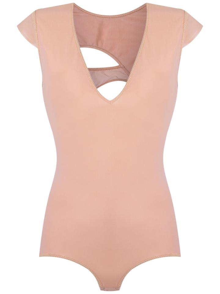 Giuliana Romanno Cut Out Details Body, Women's, Size: G, Beige, Elastodiene/polyamide