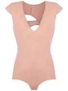 Giuliana Romanno Cut Out Details Body, Women's, Size: G, Beige, Elastodiene/polyamide