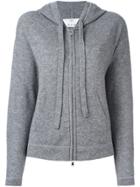 Allude Hooded Zipped Cardigan - Grey