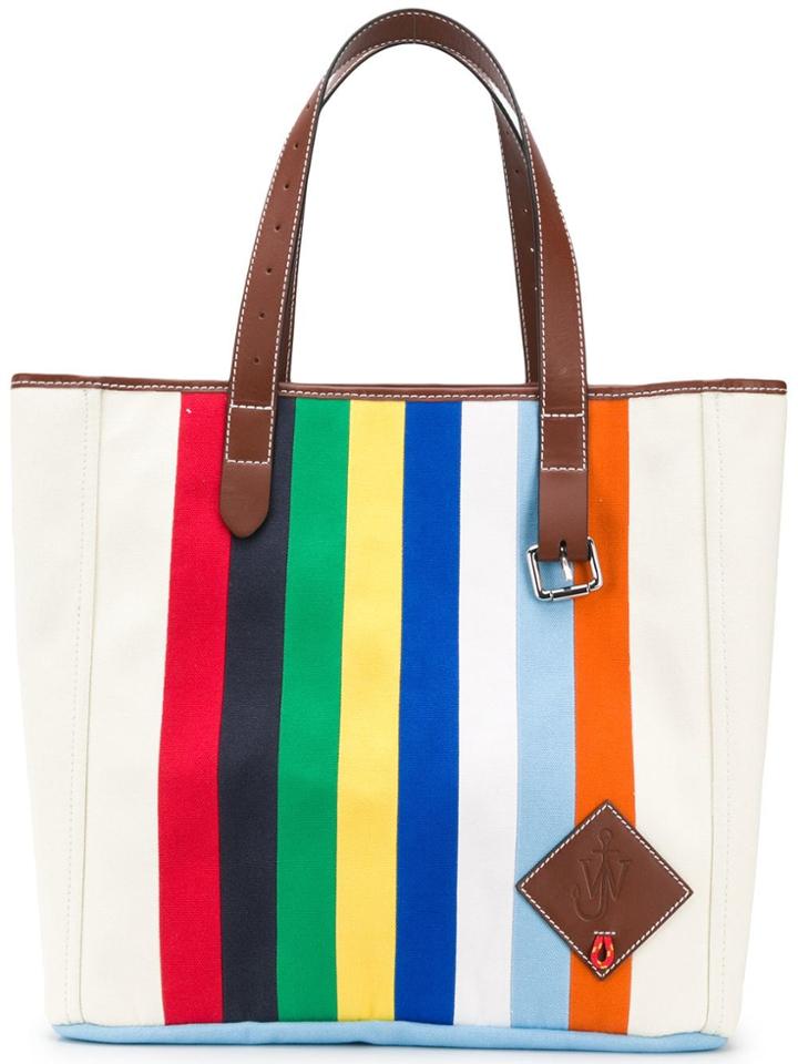 Jw Anderson Stripe Detail Tote - Neutrals