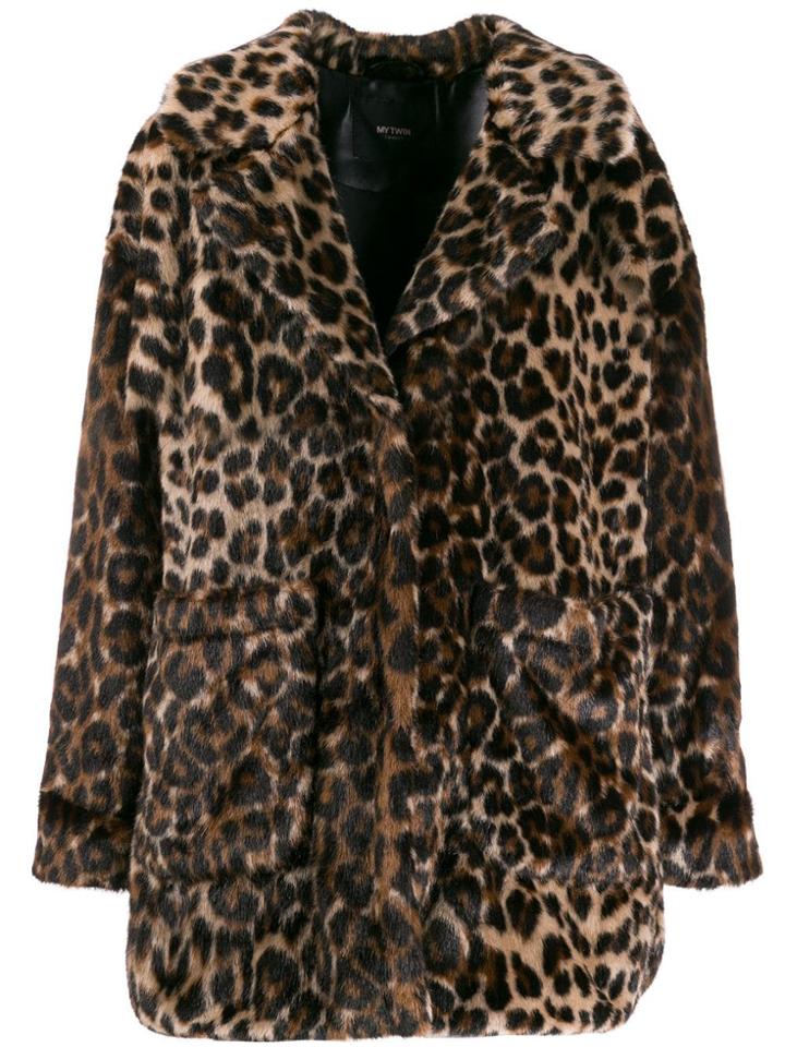 Twin-set Leopard Coat - Neutrals