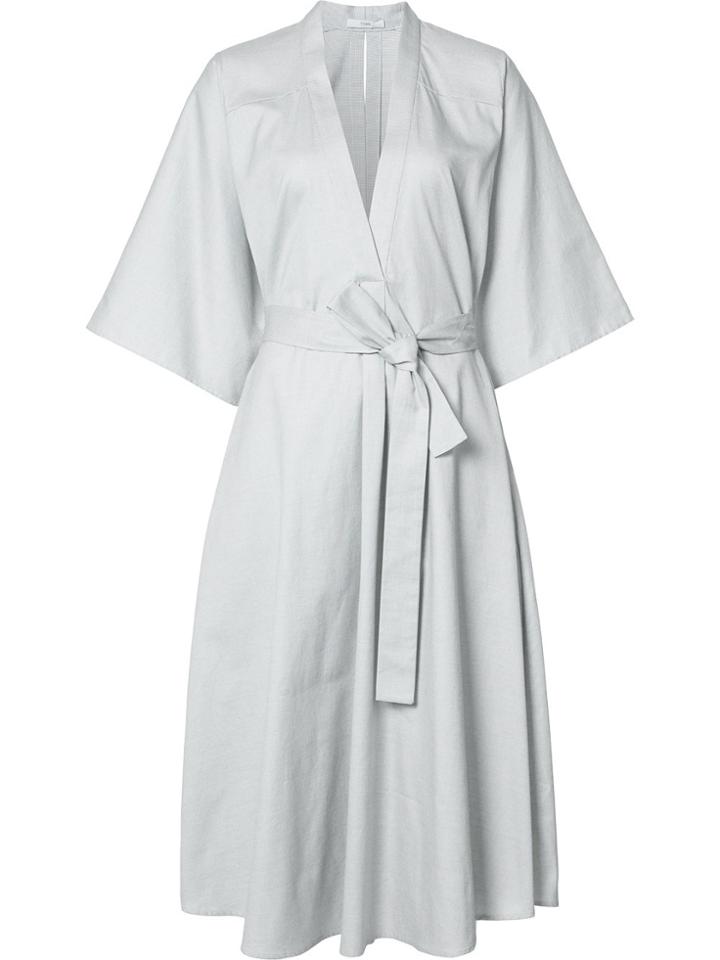 Tome Midi Wrap Dress - Grey