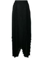 Pringle Of Scotland Pleated Argyle Jacquard Skirt - Black