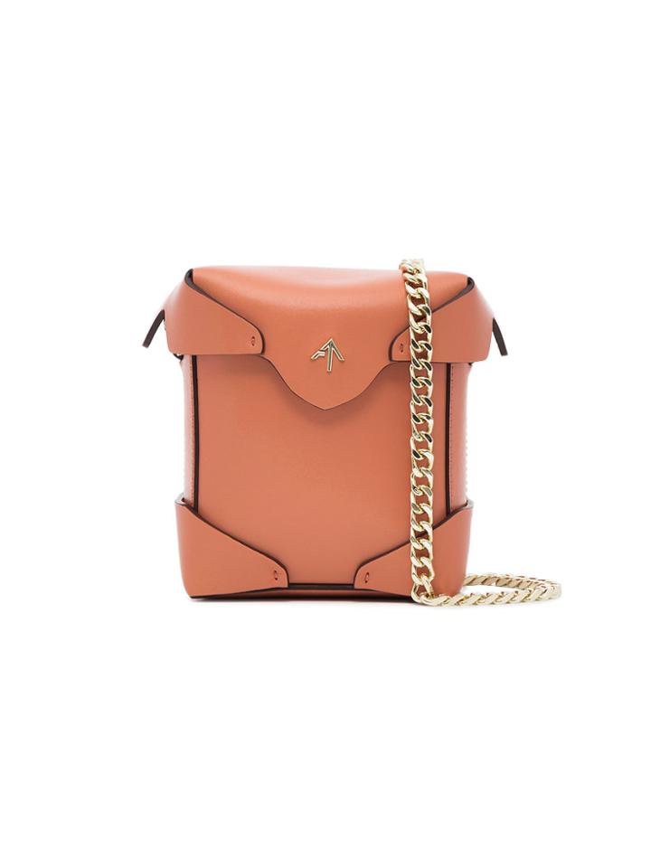 Manu Atelier Micro Orange Pristine Cross Body Bag - Yellow & Orange