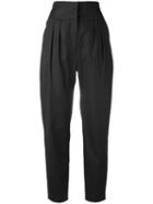 Vilshenko - High Waisted Trousers - Women - Cotton/acetate/cupro - 10, Black, Cotton/acetate/cupro