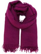 Faliero Sarti Frayed Edge Scarf, Women's, Pink/purple, Silk/cashmere
