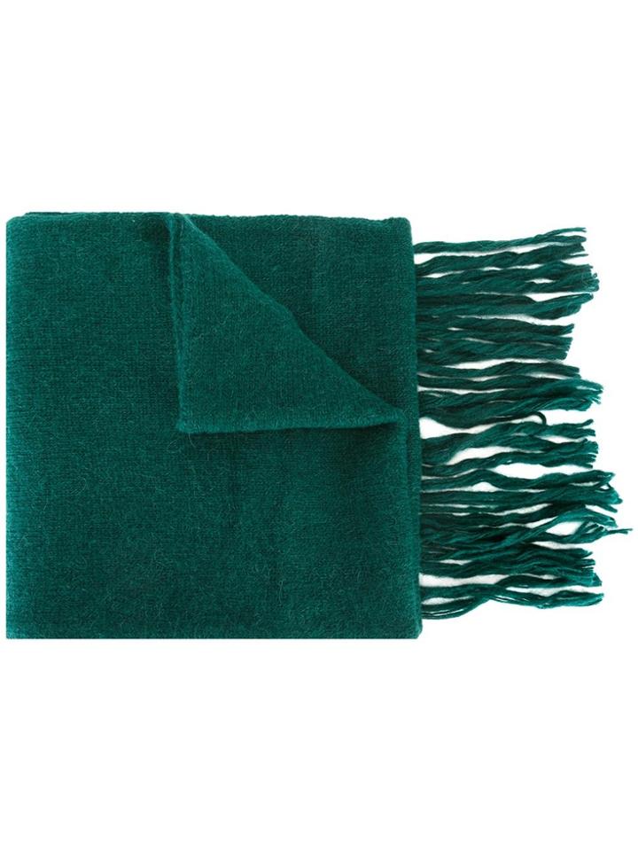 Ami Alexandre Mattiussi Fringed Scarf - Green