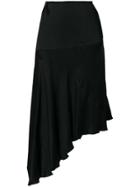 Romeo Gigli Vintage Fluid Asymmetric Skirt - Black