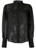 Mih Jeans Astel Sheer Embellished Shirt - Black