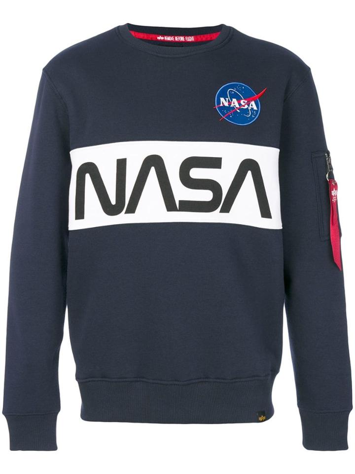 Alpha Industries Printed Sweatshirt - Blue