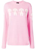 Moncler Grenoble Dog Embroidered Sweater - Pink