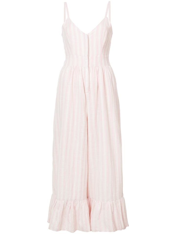 Love Shack Fancy Striped Jumpsuit - Nude & Neutrals