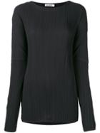 Jil Sander - Round Neck Blouse - Women - Polyester - 38, Women's, Black, Polyester