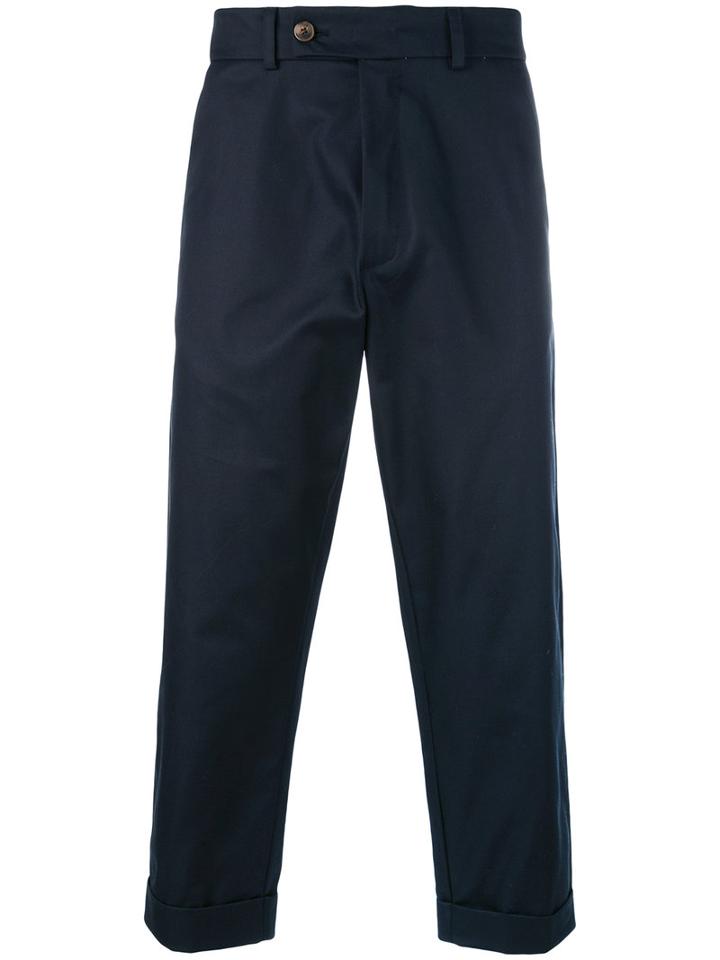Société Anonyme - Cropped Trousers - Men - Cotton - 52, Blue, Cotton