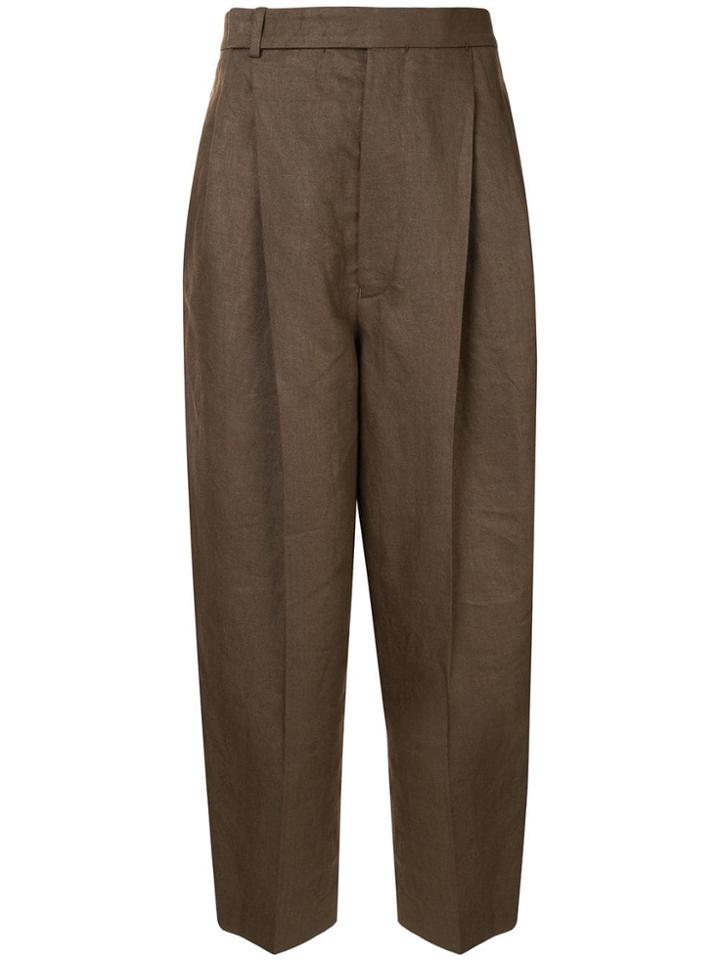 Haider Ackermann High-rise Tapered Trousers - Brown