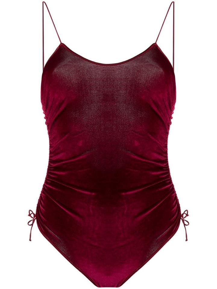 Oseree Low Back One-piece Swimsuit - Red