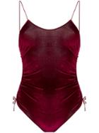 Oseree Low Back One-piece Swimsuit - Red