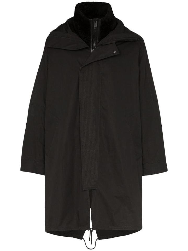 Yves Salomon Shearling-lined Hooded Parka - Black
