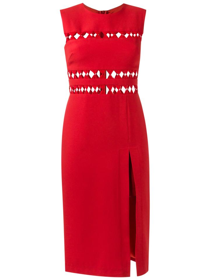 Reinaldo Lourenço - Shift Dress - Women - Acetate - 42, Red, Acetate