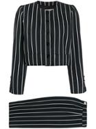 Yves Saint Laurent Pre-owned Striped Two-piece Suit - Black