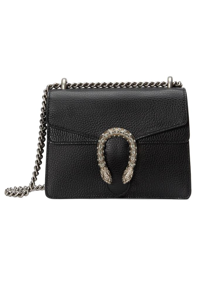 Gucci Dionysus Leather Mini Bag - Black