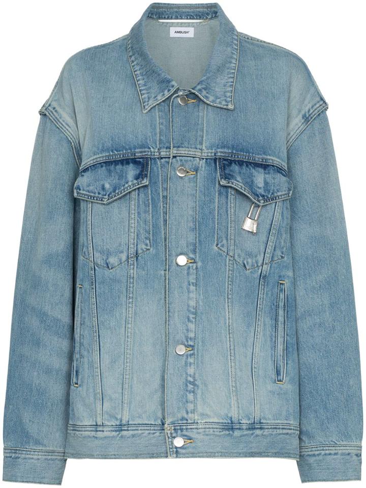 Ambush Stripe Denim Jacket - Blue