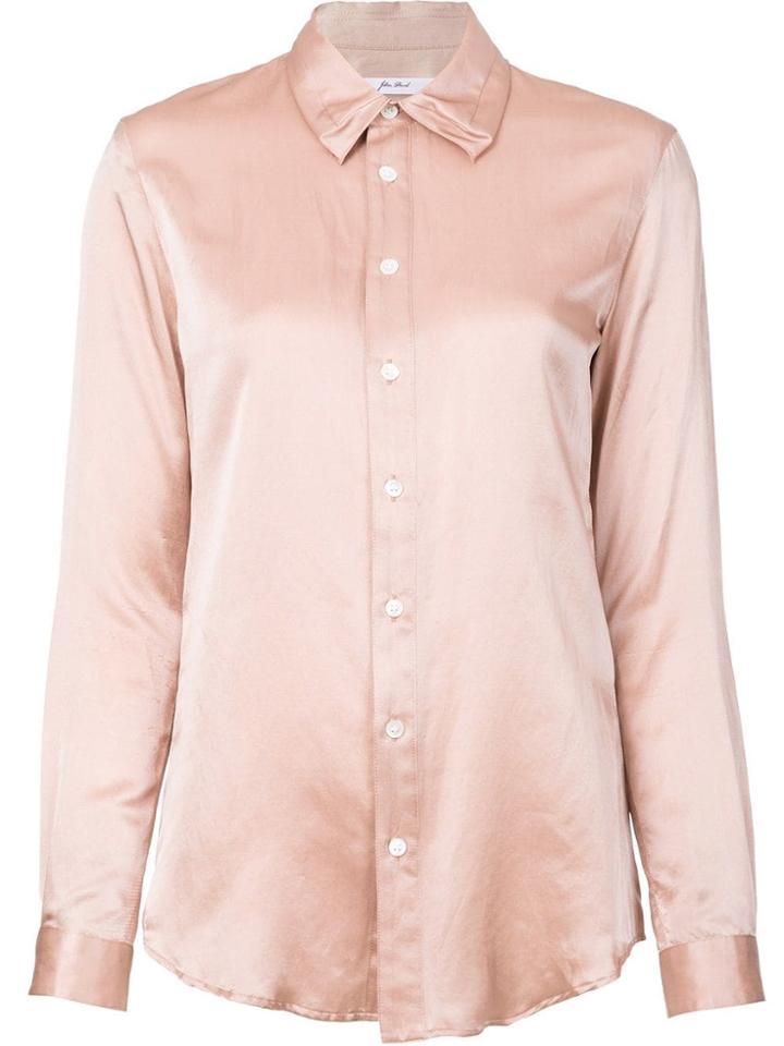 Julien David 'soft Satin' Shirt - Pink & Purple