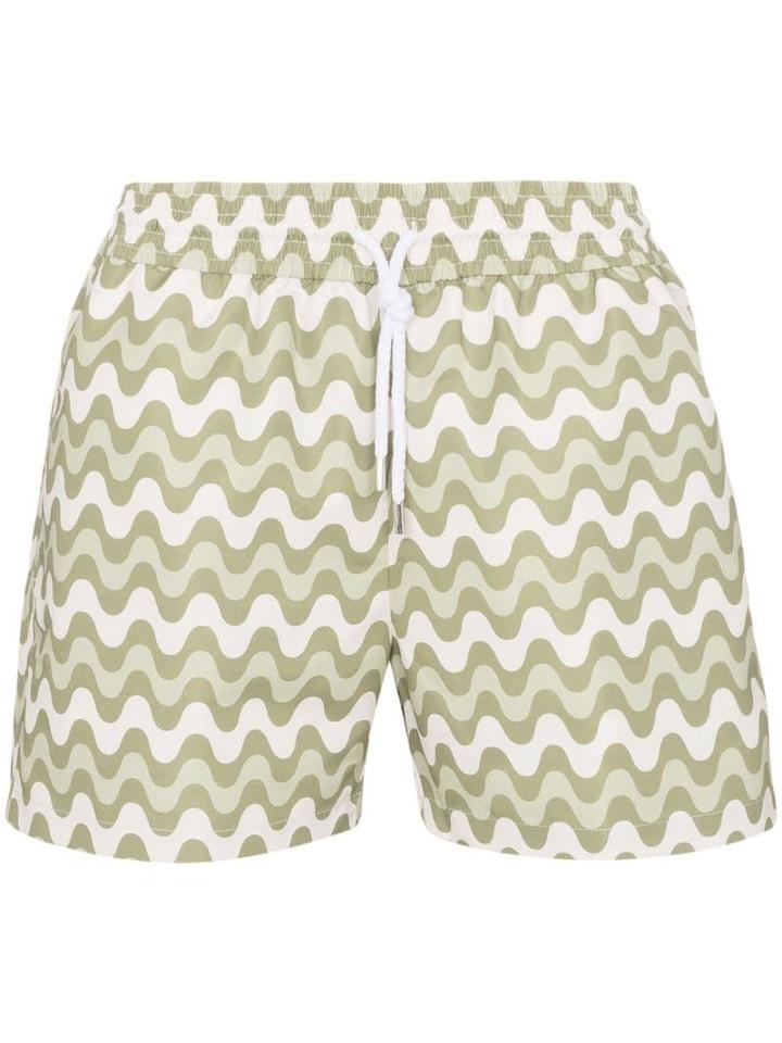 Frescobol Carioca Copacabana Printed Swim Shorts - Green